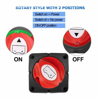 Battery Selector Switch Battery Disconnect Switch 12v-48v 300a - Foto 9