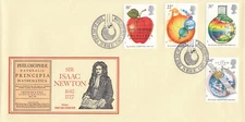 Isaac Newton GB Philart FDC Woolsthorpe 1987 CLEARANCE (120408)