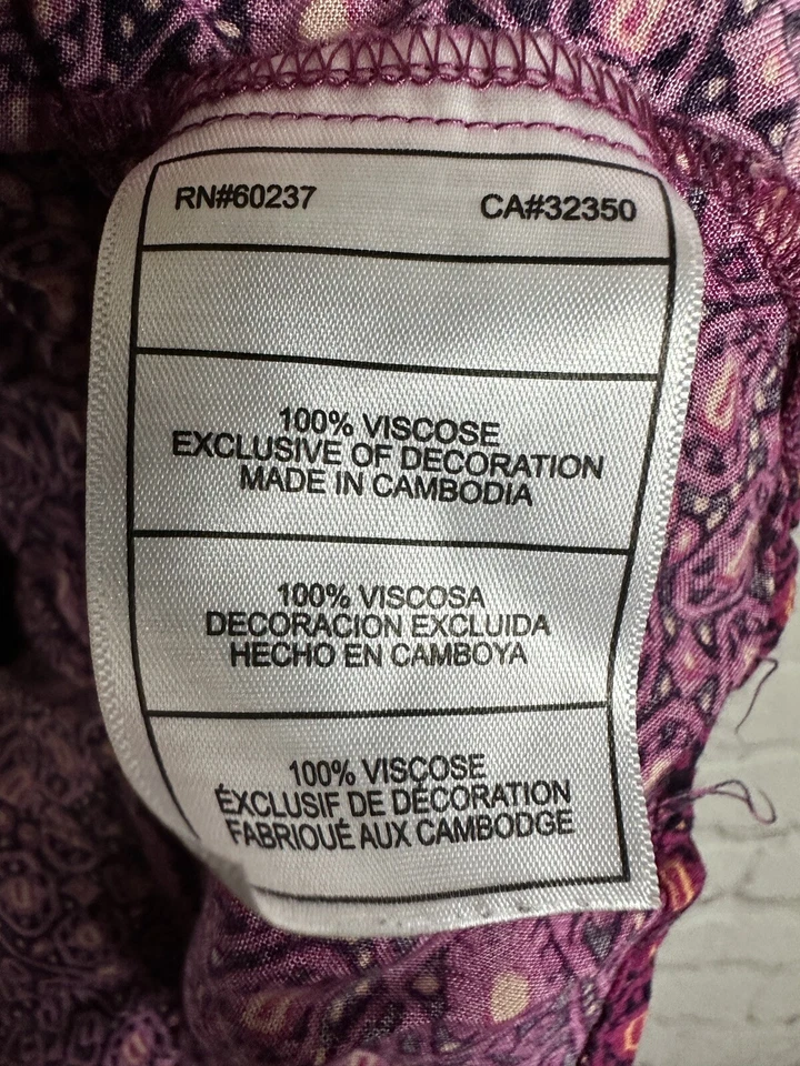 Vestido sin mangas de viscosa de playa púrpura de verano Roxy Girl, talla 14, usado en excelente estado Foto 3 de 4