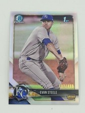 2018 Bowman Chrome Prospects Refractor 487/499 Evan Steele #BCP245