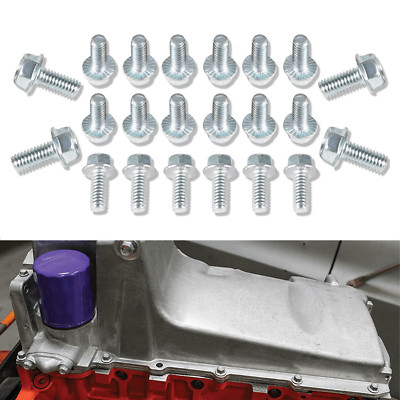 22 Pcs Oil Pan Bolt Kit for Chevy Ford Small Block V8 SBC 5.7L & SBF 5.0L Engine