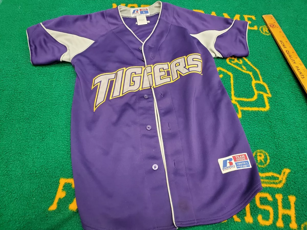 Vtg russell athletic LSU team issue Baseball Jersey YL signed Jared  Mitchell