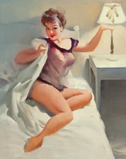 GIL ELVGREN Pin-Up Art Poster or Rolled Canvas Print "Bedtime" #61