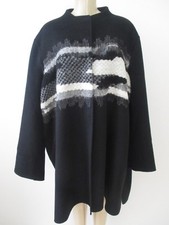 Marla Wynne Wool Blend Embroidery Topper Long Sleeve Coat Size 3x - Nwt