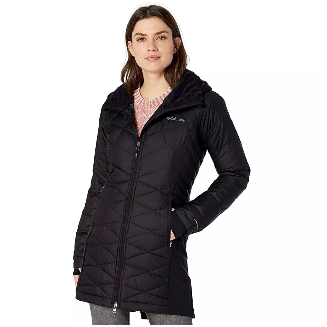 Columbia Womens Heavenly Long Hybrid Jacket Small Thermal Reflective  Insulated