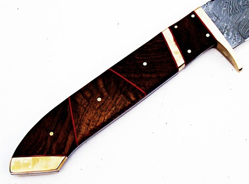DAMASKUS CAMP JAGDKRIEGER WIKINGER SCHWERT KLINGE MESSINGSCHUTZ WALNUSSGRIFFHÜLLE - Bild 5 von 8