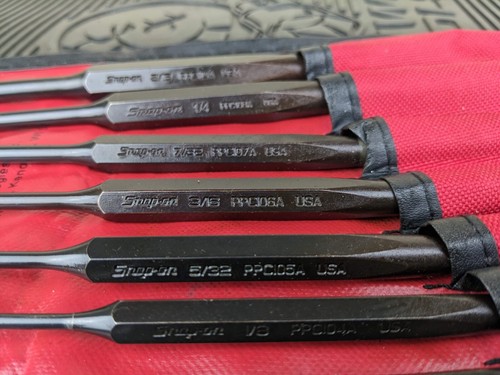 #bg302 Snap On Tools Punch And Chisel Set PPCD70BK 8-Piece - Picture 7 of 13
