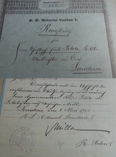 Letter of purchase Landau (Palatinate) 1908, Emil Jelito buys field in Queichheim by Ohler