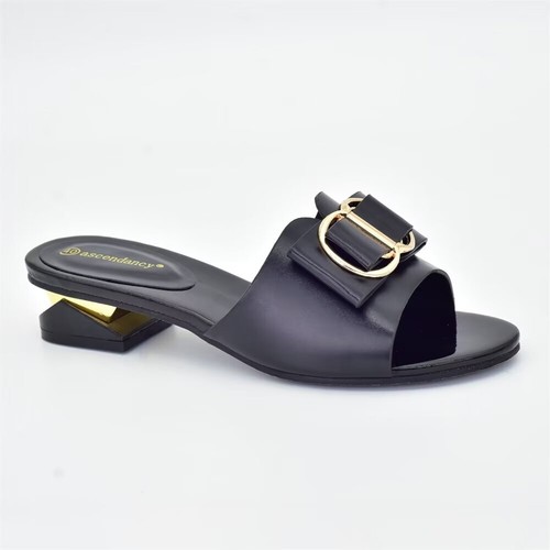 New Design Italian Sandals Offices Women Shoes 2024 Luxury Slippers Home Black - Picture 2 of 20