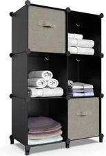 6-Cube Closet Organizer Storage Cabinet Shelf Bookcase ,Cabinet Bedroom,Bathroom