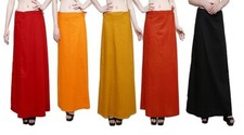 Multicolor Cotton Petticoat for Women, Inskirts, Petticoat for Sarees, Pack of 5