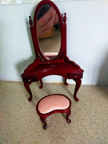 Wooden Single Unit Dressing Table House Furniture for Doll