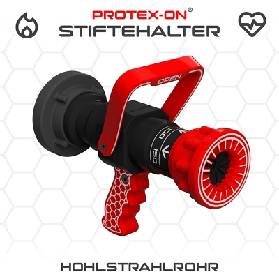 PROTEX-ON Feuerwehr Hohlstrahlrohr Stiftehalter Organizer Stiftbox Geschenk Deko