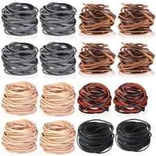 1/2/4*5Yards 3MM Flat COW Leather Strip Cord Braiding String Dark Brown Espresso