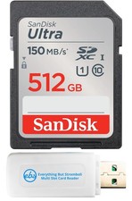 SanDisk 512GB Ultra SDXC UHS-I Memory Card Up to 150MB/s C10 U1 Full HD SD Ca...