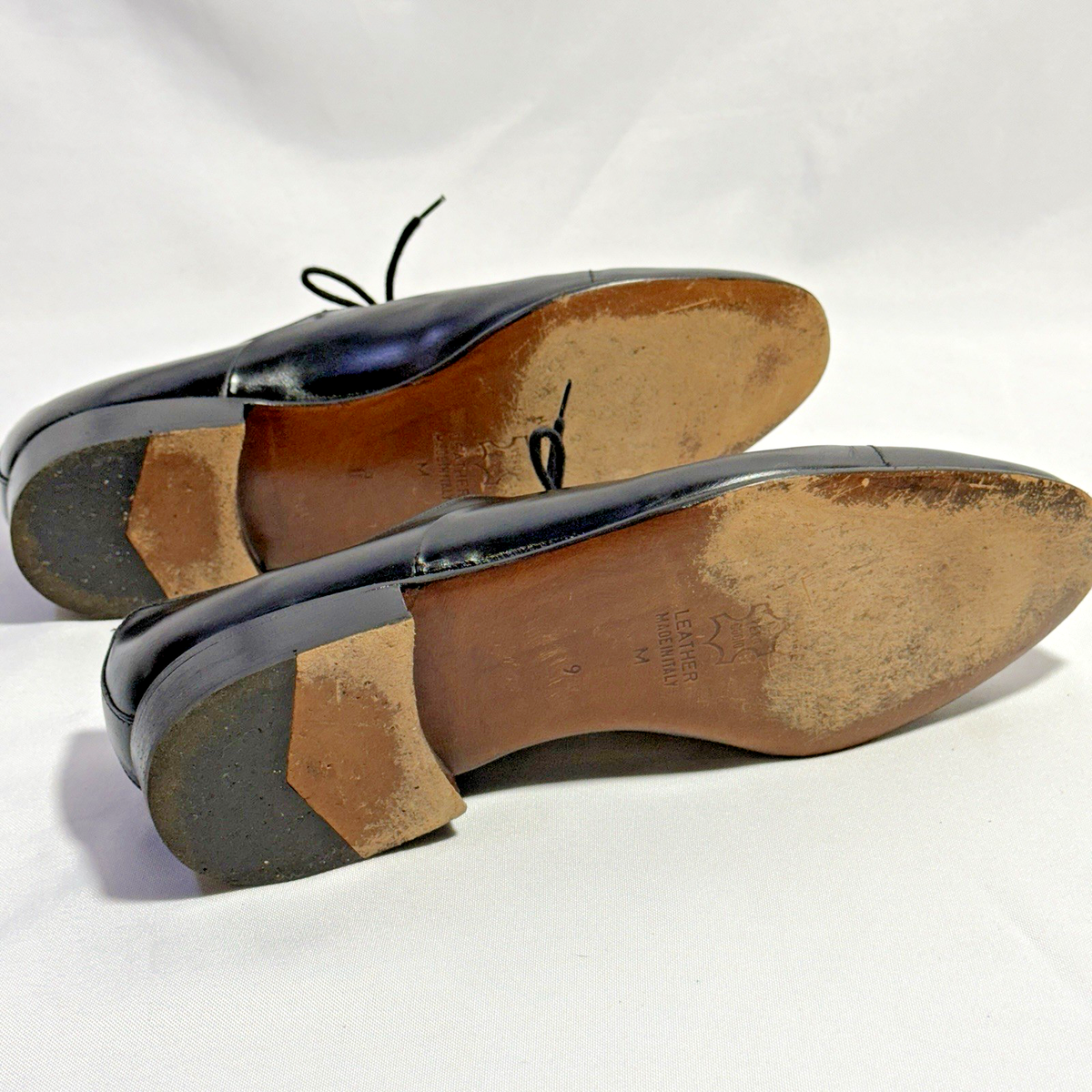 Vintage Mario Bruni Italian Leather Loafers Black Quiet  display picture 2