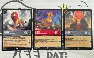 Disney Lorcana Simba Sammlung Deutsch NM - 1. u. 5. Kapitel