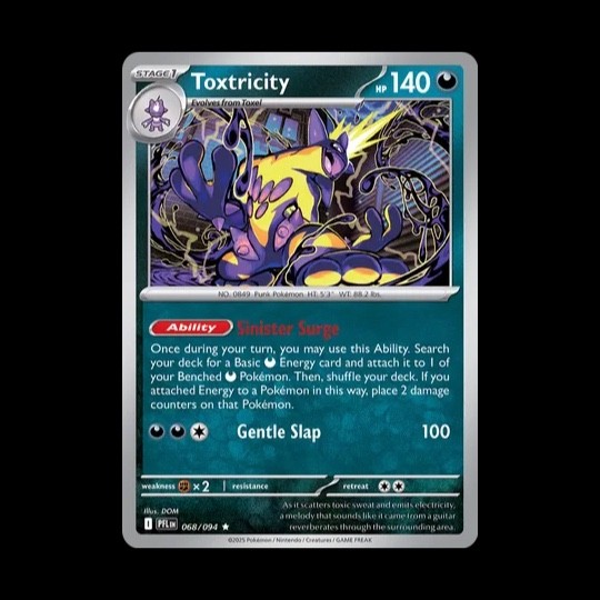 Toxtricity 068/094 PFL Phantasmal Flames Rare Holo Pokemon Card NM