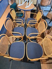 6 x Thonet 215 F - Sessel Armlehnstühle - Geflecht im Rücken