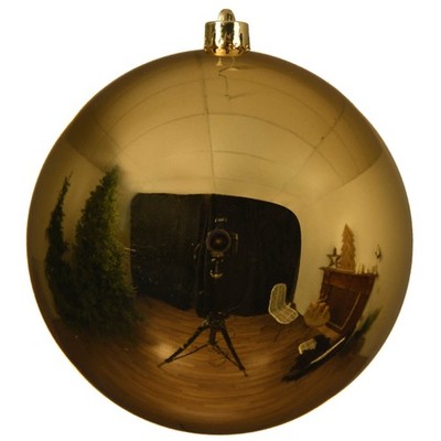 Kaemingk Bruchfeste Outdoor L Weihnachtskugel Goldfarben Ø 14 cm aus Kunststoff