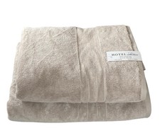Hotel Collection Turkish Bath Sheet  Bath Towel Beige Set of 2 NEW