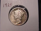 1929 MERCURY DIME F VF ORIGINAL COLOR POPULAR DATE SHIPS FREE