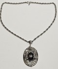 Vintage 1950s Whiting Davis Where The Thistle Blooms Necklace Faux Hematite — photo 2