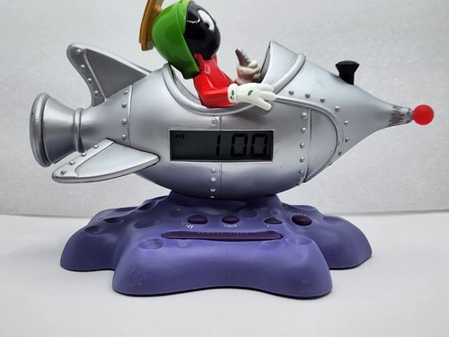 Westclox Looney Tunes Marvin the Martian Talking Alarm Clock #32502, Warner Bros