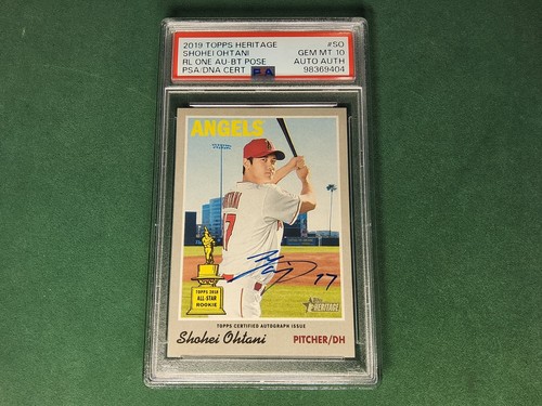 2019 Topps Heritage SHOHEI OHTANI #ROA-SO Real One On Card Auto PSA 10 GEM MINT!