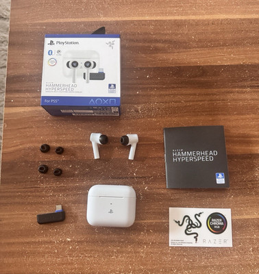 Razer Hammerhead HyperSpeed True Wireless In-Ear weiß, ANC, PS5, Dongle