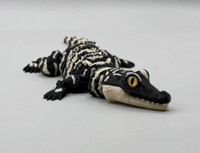 Bewegliches Krokodil   3D-Druck Figur | Alligator Echse | Gelenk Deko Sammlung