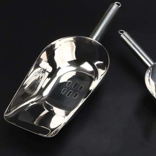 Cucharas de pala de hielo de acero inoxidable cubo de metal pequeño para cubo de congelador - Imagen 12 de 12