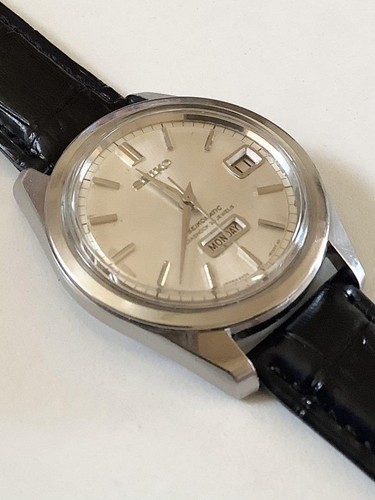 Seiko Matic Weekdater 6206-8130 Vintage 1966 37mm Plastic Crystal New Leather - Picture 7 of 15