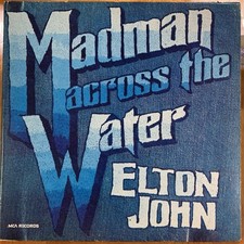 Elton John Madman Across the Water Vinyl LP w/ Lyric Book 1973 MCA2016 EX. Cond.