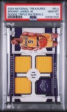 2024 National Treasures /99 Bronny James Jr. Rookie Triple Materials - PSA 10