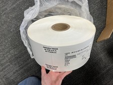 FLEXcon Flex White Vinyl Labeling Roll 6" x 1500' New Surplus