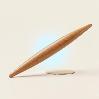 16-inch French Rolling Pin for Baking - Professional Solid Beechwood Dough Rolle