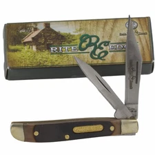 Rite Edge Brown Peanut Folding Pocket Knife 2 Blades