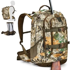 2200cu Waterproof Military Tactical Hunting Backpack, Internal Frame Camo Pack