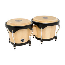 Latin Percussion 6"/7" City II Bongos - Mango Natural Black