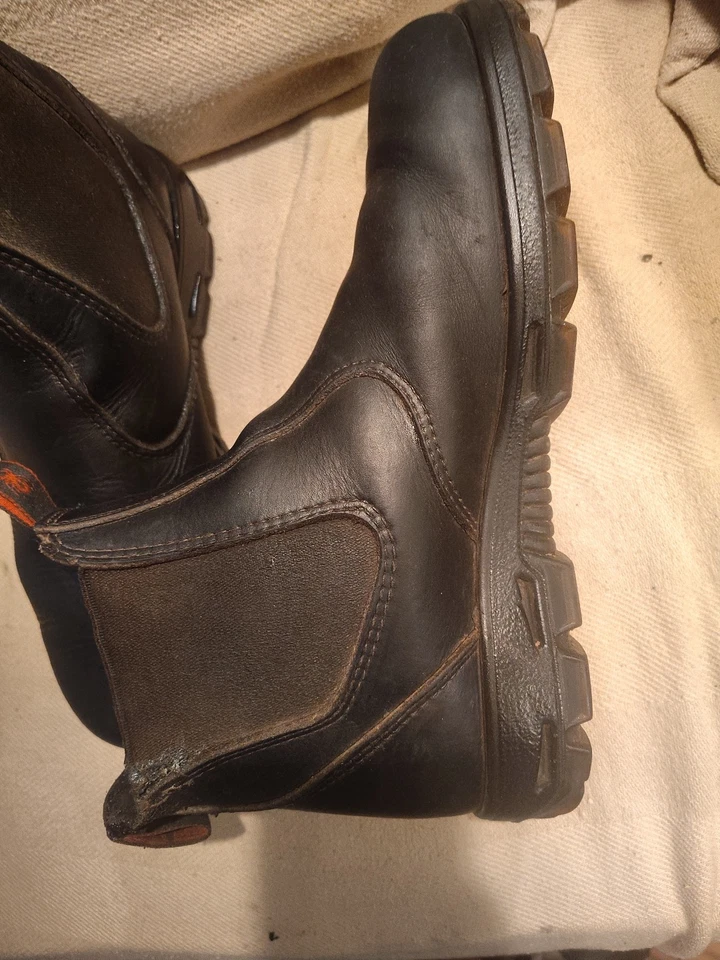 Black Leather Size 11.5 Redback Work Boots - Image 3 of 4