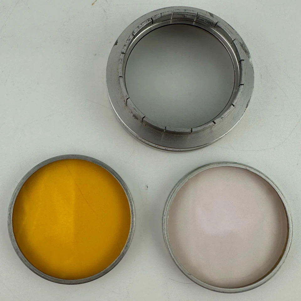 Kodak Series VI Push On Drop In Adapter 1 13/32" 35.5mm W/ Skylight & Yellow G - Image 3 of 4