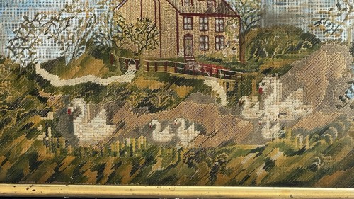 antique needlepoint sampler framed - Picture 2 of 6