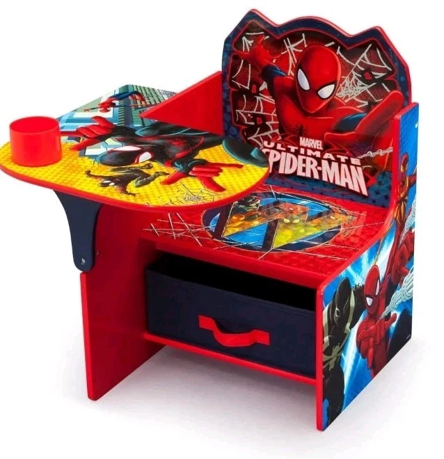 Silla de escritorio Marvel Spider-Man con contenedor de almacenamiento de Delta Children, Greenguard dorado Foto 2 de 3