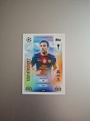 Topps Match Attax 25/26 Champions League Cup Champion #349 Xavi Hernandez
