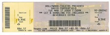David Copperfield 3/17/09 MGM Grand Hollywood Theatre Full Ticket!
