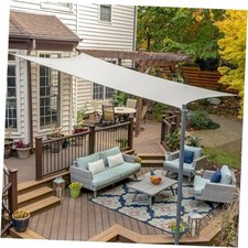 Premium Shade Sail Kit - 95% UV Block Commercial-Grade Luxe Rectangle Stone