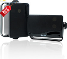 3.5" Outdoor Bluetooth Speakers Wired Waterproof 200W Wall Mount Black Pair - US