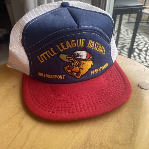 Little League Baseball vintage 80s Trucker cap w/mascot “DUGOUT” Mesh SnapBack - Picture 1 of 20
