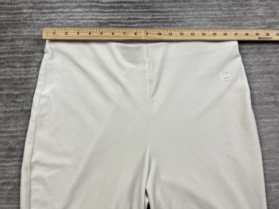 Pantalones Cortos Juicy Couture Mujer XXL Crema Terciopelo Sensación Tirar de Cintura Elástica Foto 4 de 4